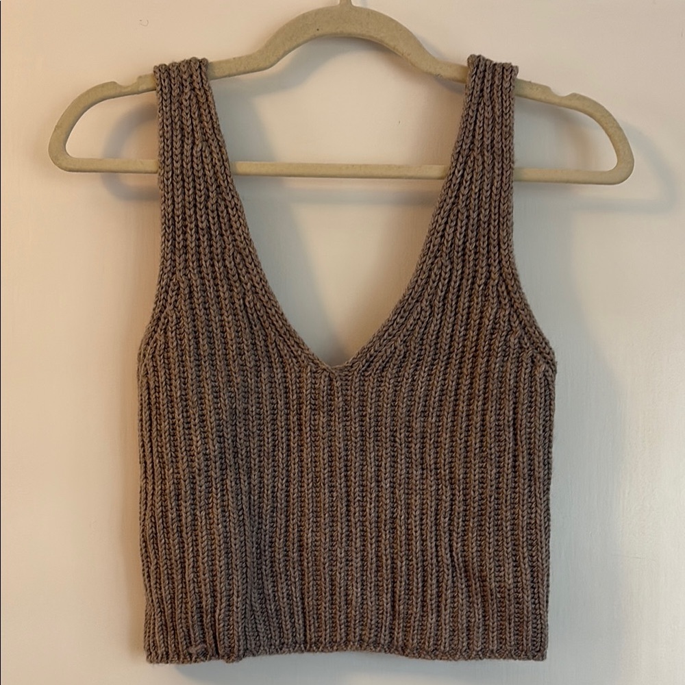 NWT- Brown Knit Sleeveless Top